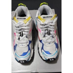 Balenciaga Runner Sneakers White Pink Blue Yellow Women Size 37